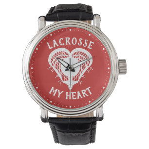 Reloj De Pulsera Lacrosse Rojo Mi Corazón
