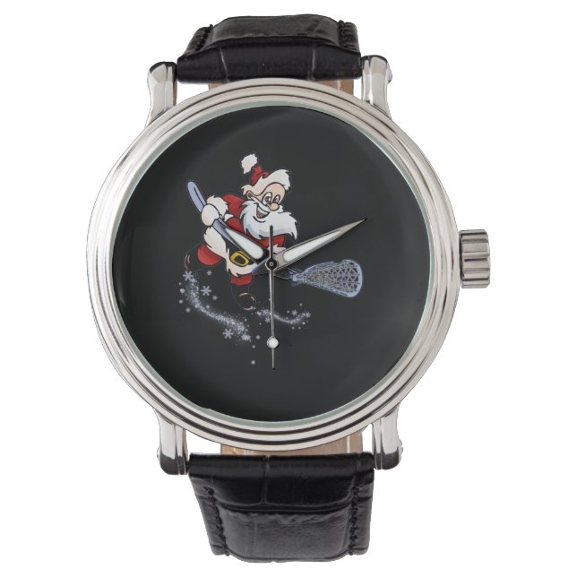 Reloj De Pulsera Lacrosse Santa Christmas Cool Lax Sport Ugly X-Mas (Anverso)