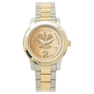 Reloj De Pulsera Lado trasero de la moneda del zlotych del polaco 2