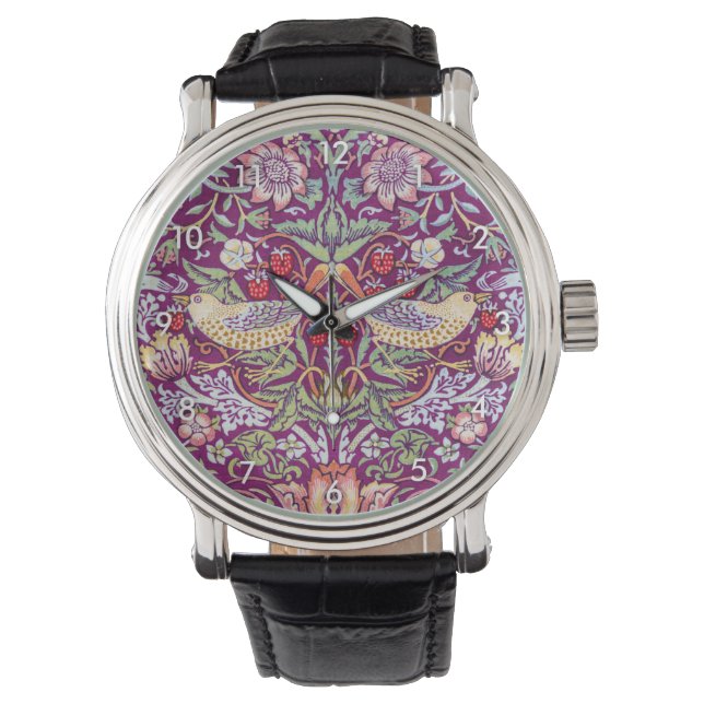 Reloj De Pulsera Ladrón de fresa rojo, William Morris (Anverso)