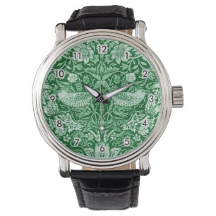 Reloj De Pulsera Ladrón de Fresas Verde, William Morris