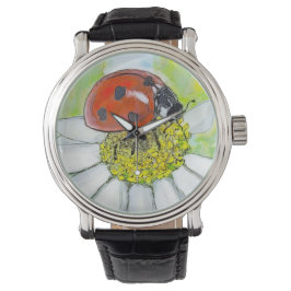 Reloj De Pulsera Lady Bug on A Daisy
