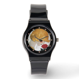 RELOJ DE PULSERA LADY CON ROSA ROJA