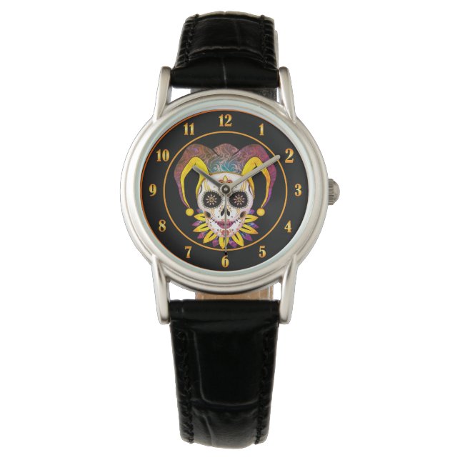 Reloj De Pulsera Lady Jester Skull (Anverso)