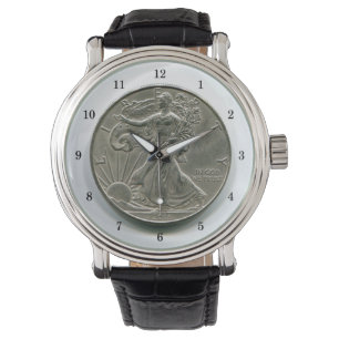 Reloj De Pulsera Lady Liberty Silver Dollar Wrilar Watch
