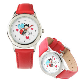 Reloj De Pulsera Ladybug con corazones