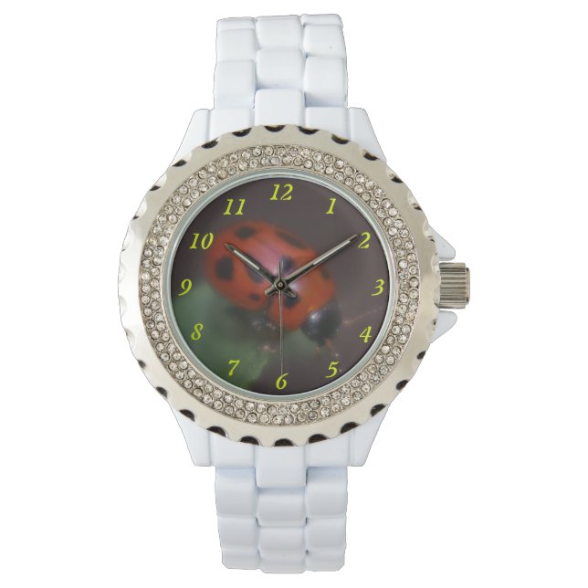 Reloj De Pulsera Ladybug en Flores (Anverso)