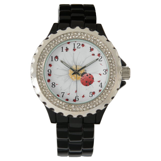 Reloj De Pulsera Ladybug en un Daisy (Anverso)