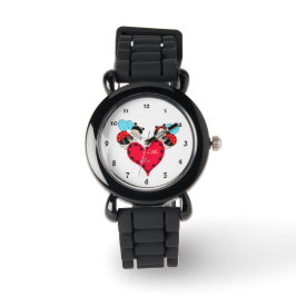 Reloj De Pulsera Ladybugs con corazón