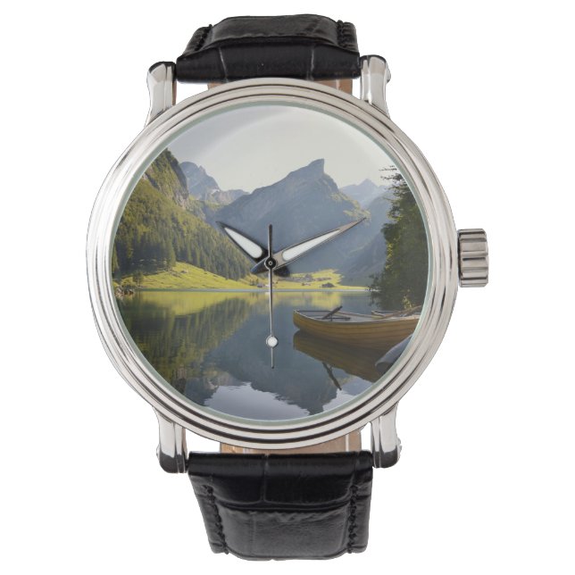 Reloj De Pulsera Lago alpino en Suiza (Anverso)