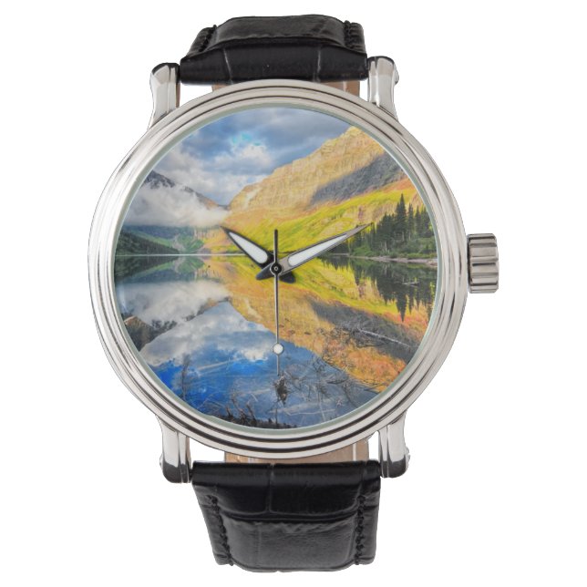Reloj De Pulsera Lago de medicinas superior al amanecer (Anverso)