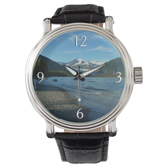 Reloj De Pulsera Lago Mendenhall en el paisaje Juneau Alaska (Anverso)