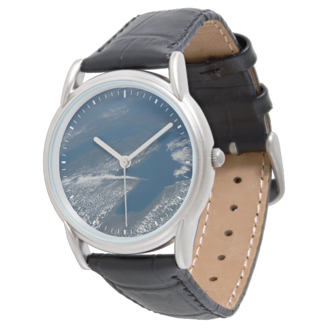 Reloj De Pulsera Lago Michigan, Lago Huron Y Estado De Michigan. (Angular)