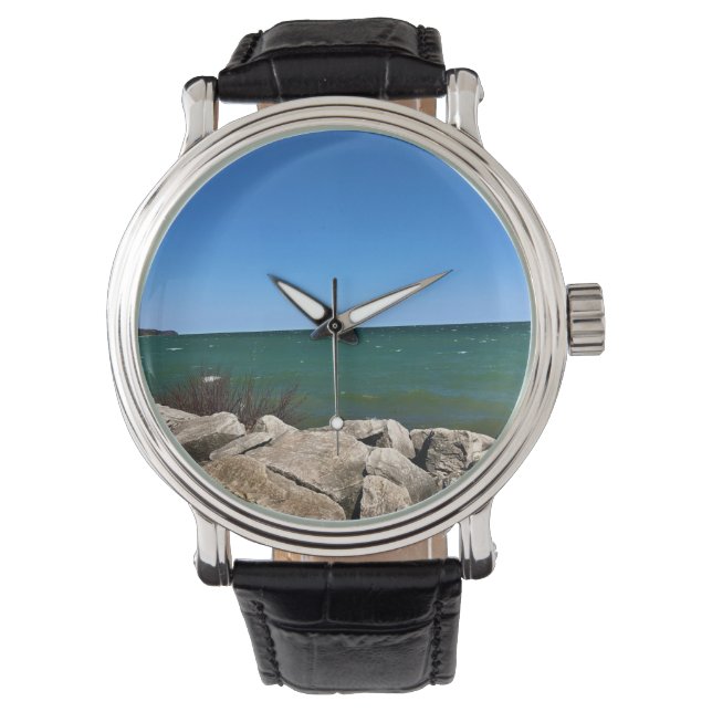 Reloj De Pulsera Lago Michigan, Port Washington, WI (Anverso)