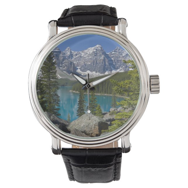 Reloj De Pulsera Lago Moraine, Rocosas canadienses, Alberta, Canadá (Anverso)