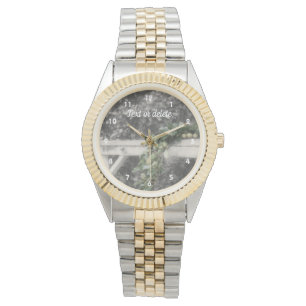 Reloj De Pulsera Lágrimas Y Golpes Post Blanco Negro Personalizado