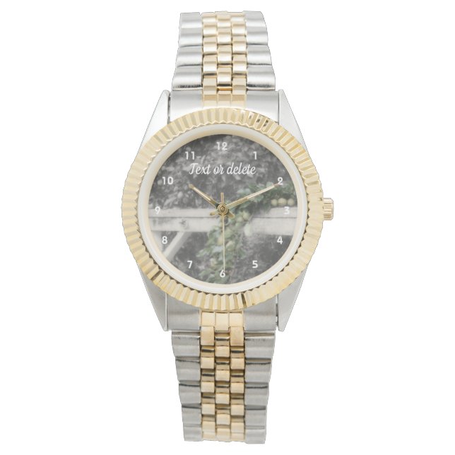 Reloj De Pulsera Lágrimas Y Golpes Post Blanco Negro Personalizado (Anverso)