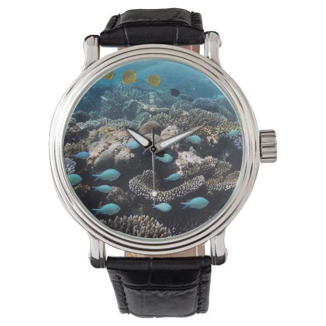 Reloj De Pulsera Laguna tropical | Atolón de Ari Sur (Anverso)
