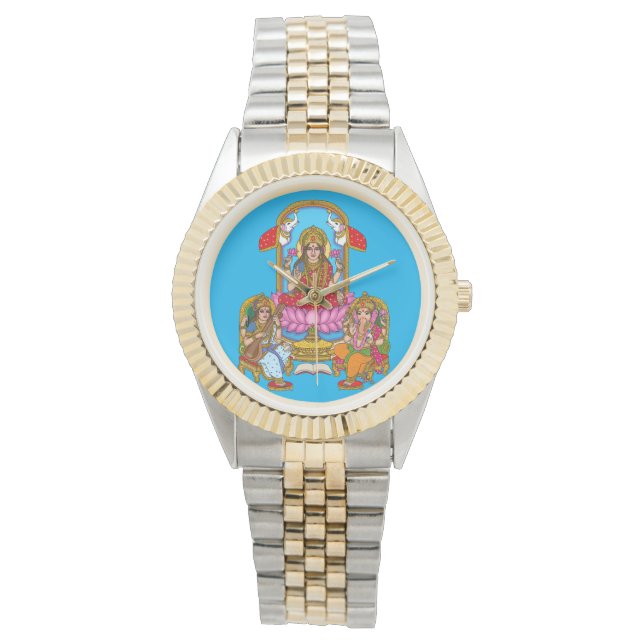 Reloj De Pulsera Lakshmi Ganesh Wall Clock (Anverso)