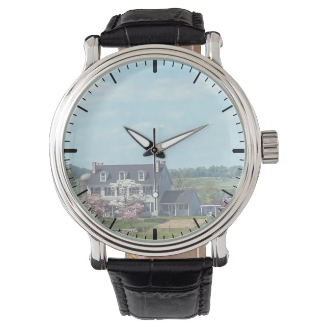 Reloj De Pulsera Lancaster PA - Granja familiar en primavera (Anverso)