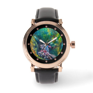 RELOJ DE PULSERA LANCELOT DE NOCHE, CABALLO EN BOSQUE VERDE