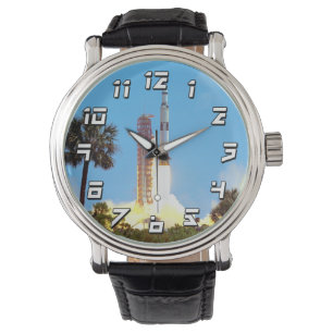 Reloj De Pulsera Lanzamiento de cohete Apolo 16 Saturno V de la NAS