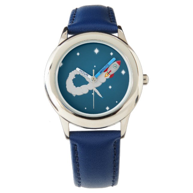 Reloj De Pulsera Lanzamiento de cohete espacial en el espacio (Anverso)