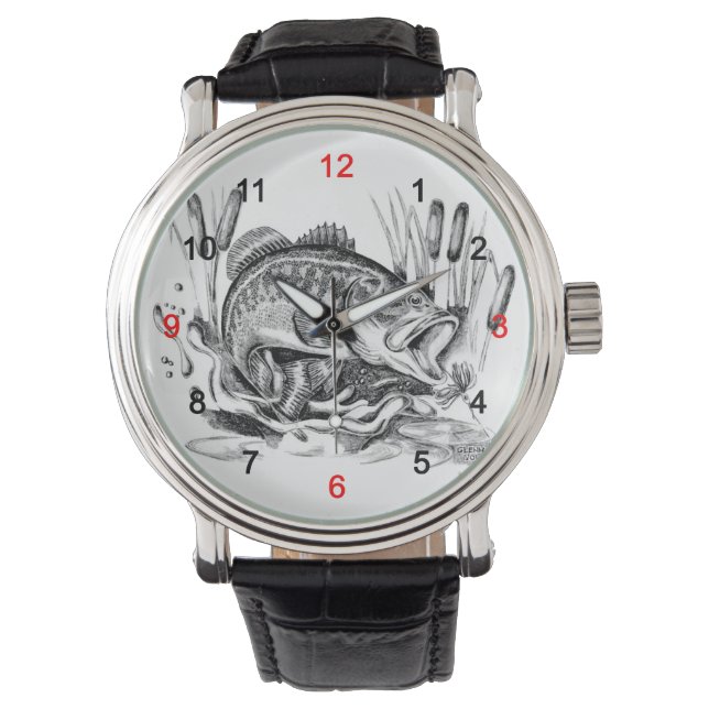 Reloj De Pulsera Largemouth Bass (Anverso)