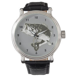Reloj De Pulsera Largemouth Bass Sport Fishing Fun