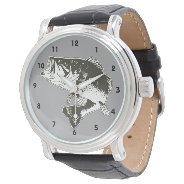 Reloj De Pulsera Largemouth Bass Sport Fishing Fun (Angular)