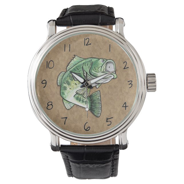 Reloj De Pulsera Largemouth Jumping Bass (Anverso)