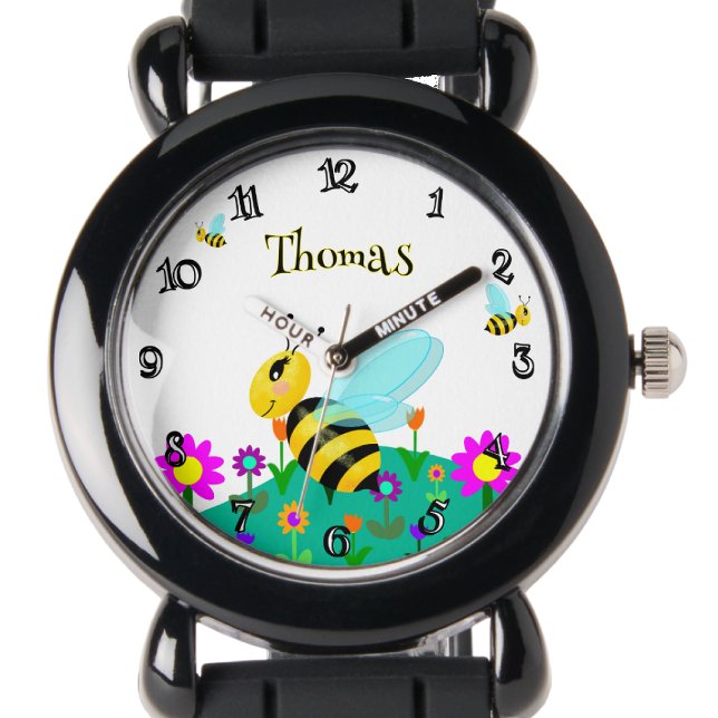 Reloj De Pulsera Las abejas en las flores son una fuente divertida  (Subido por el creador)