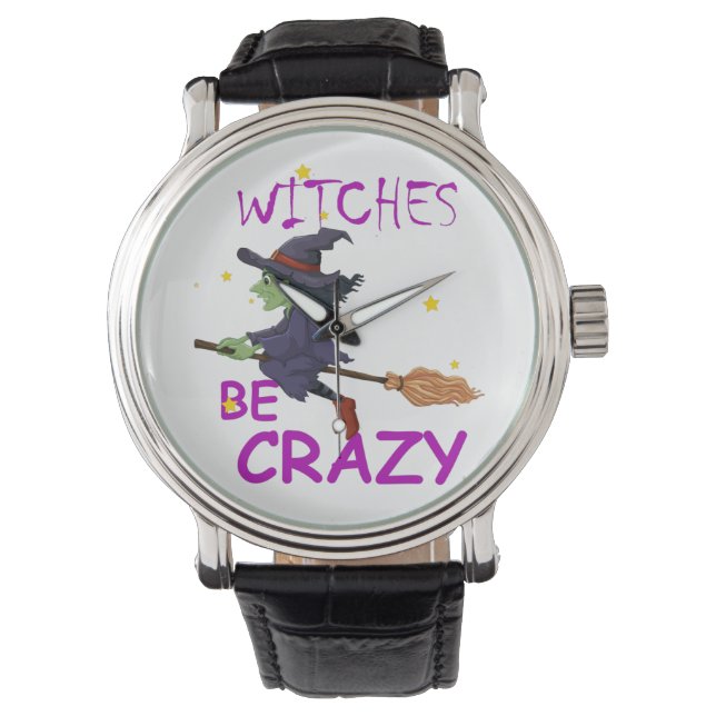 Reloj De Pulsera Las brujas son pieles negras locos (Anverso)