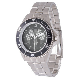 Reloj De Pulsera Las Carreras del monograma señalan estilo del