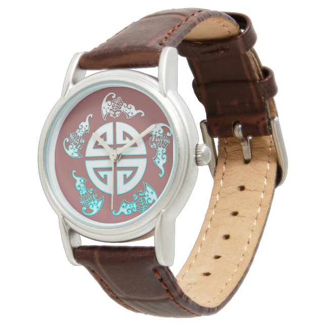 Reloj De Pulsera Las cinco grandes bendiciones; felicidad, salud, v (Angular)