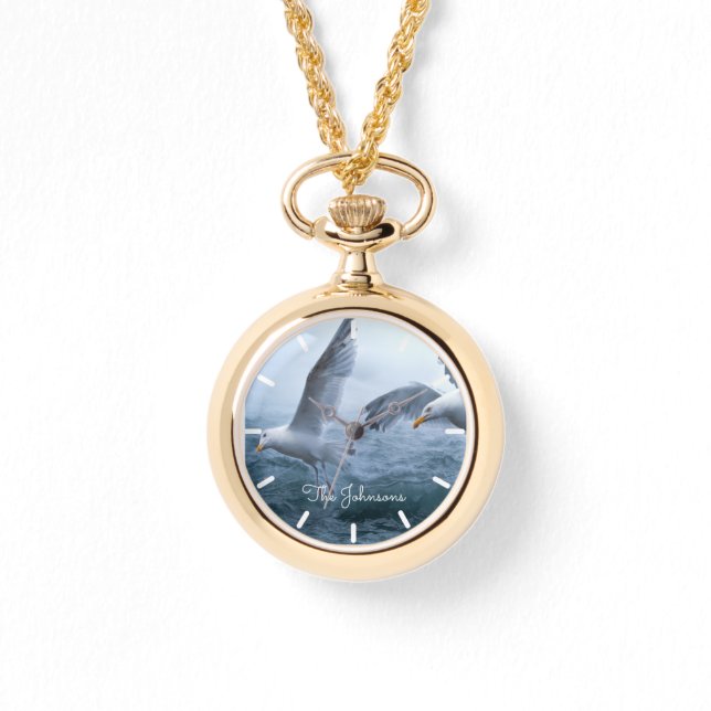 Reloj De Pulsera Las gaviotas vuelan sobre el mar (Anverso)