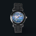 Reloj De Pulsera Las lacrimógenas de agua de Monet<br><div class="desc">Los Water Lilies de Monet. Por favor visite mi tienda para un diseño más interesante y más elección de color. => zazzle.com/iwheels*</div>