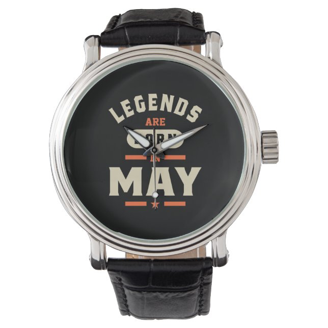 Reloj De Pulsera Las leyendas nacen en mayo - Mayo Cumpleaños (Anverso)