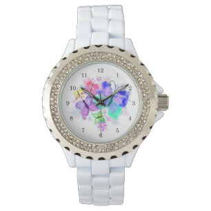 Reloj De Pulsera Las mariposas coloridas observan la primavera