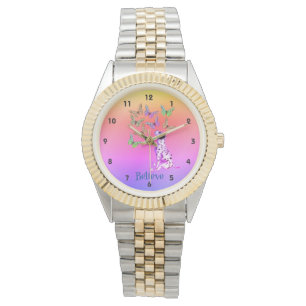 Reloj De Pulsera Las Mariposas Dalmacianas Y Coloridas Creen