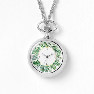Reloj De Pulsera Las mujeres de la guirnalda tropical Monstera Watc