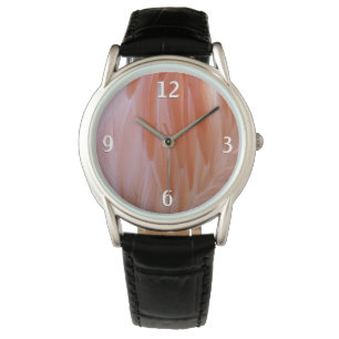 Reloj De Pulsera Las plumas flamencas en tonos rosas