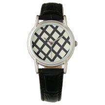 Lattice Watch (Crema y Negro)