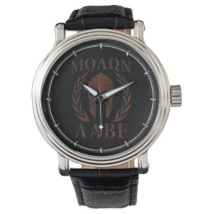 Reloj De Pulsera Laureles de Molon Labe Iron Warrior