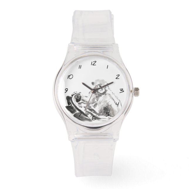 Reloj De Pulsera Lavado de pintura Mono Año Chino Año Zodiaco Cumpl (Anverso)
