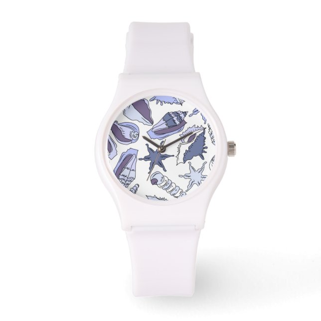 Reloj De Pulsera Lavendar Seashells (Anverso)