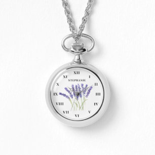 Reloj De Pulsera Lavender acuarela Floral morado moderno