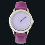 Reloj De Pulsera Lavender Purple Modern Script Girly Monograma Nomb<br><div class="desc">Lavanda Purple Simple Script Monograma Watch. Esto hace que el dulce perfecto cumpleaños 16,  boda,  ducha de novia,  aniversario,  ducha de bebé o fiesta de soltera sea regalo para alguien que ama el lujo glam y los estilos de moda.</div>