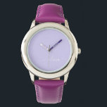 Reloj De Pulsera Lavender Purple Modern Script Girly Monograma Nomb<br><div class="desc">Lavanda Purple Simple Script Monograma Watch. Esto hace que el dulce perfecto cumpleaños 16,  boda,  ducha de novia,  aniversario,  ducha de bebé o fiesta de soltera sea regalo para alguien que ama el lujo glam y los estilos de moda.</div>