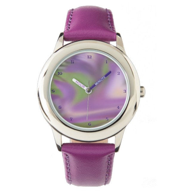 Reloj De Pulsera Lavender Swirl Watch (Anverso)